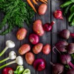 Thriving vegetable garden in Western North Carolina, featuring a variety of locally grown produce